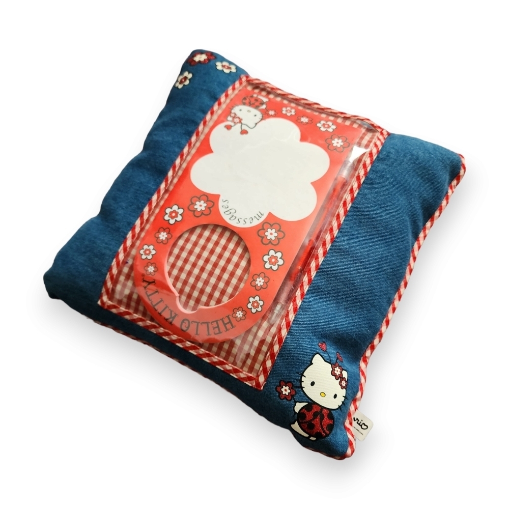 SANRIO x HELLO KITTY x VINTAGE Denim‎ Lady Bug Pillow, Note Door Hanger & Pen